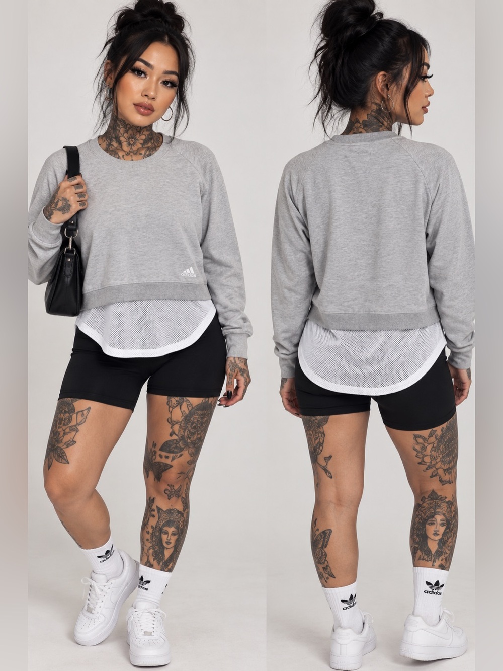 Adidas Crewneck with Mesh Bottom